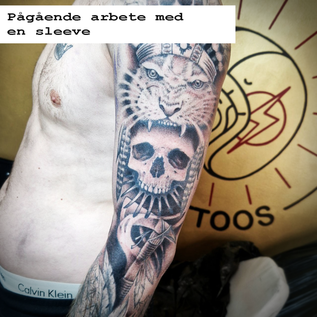 tiger skull sleeve